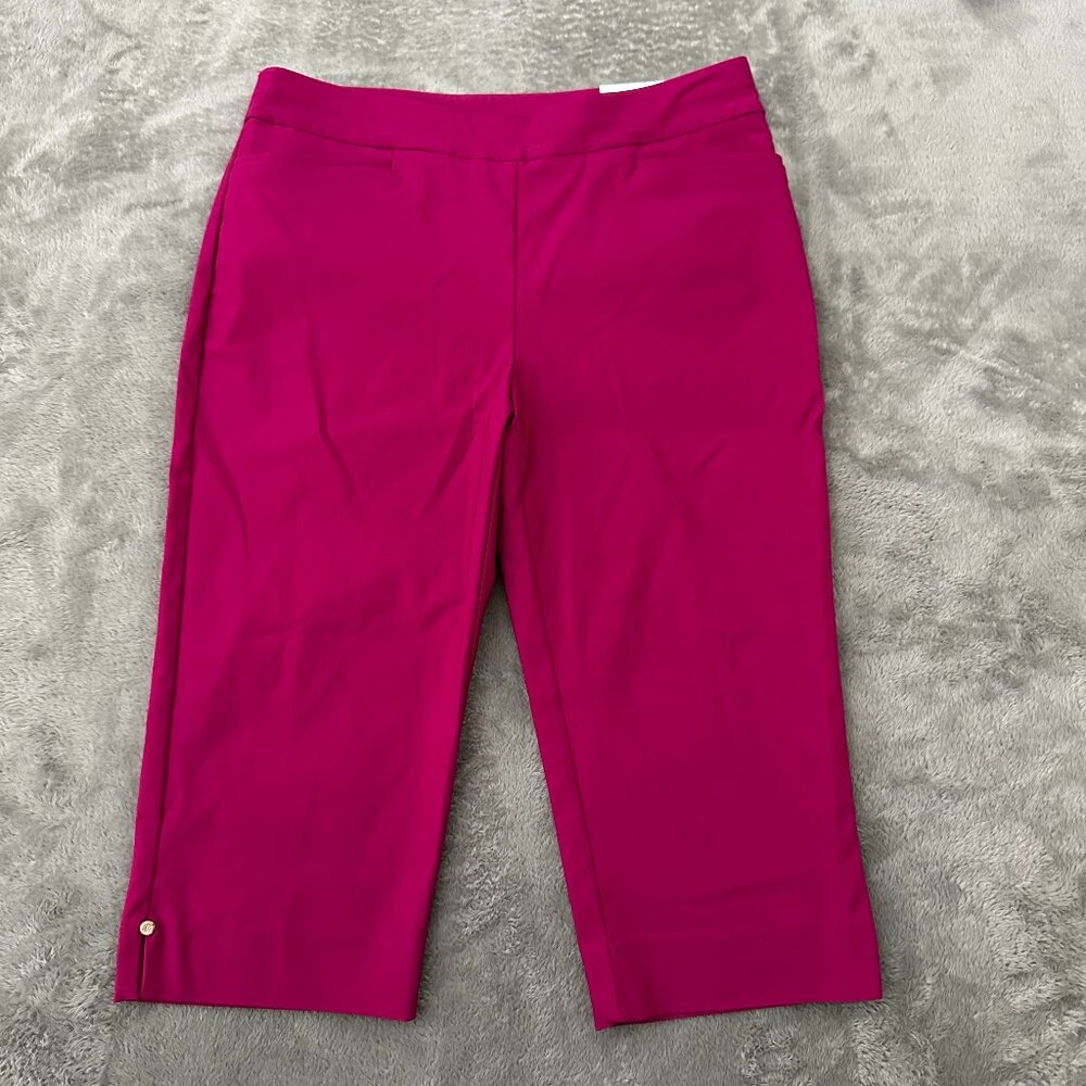 NWT Chico's So Slimming Brigitte Hot Pink Capris Skimmers Women's 6